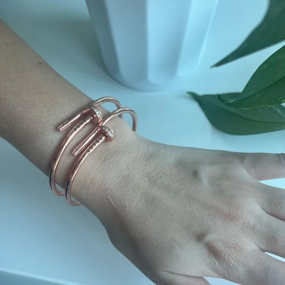 Rose gold bangle bracelet